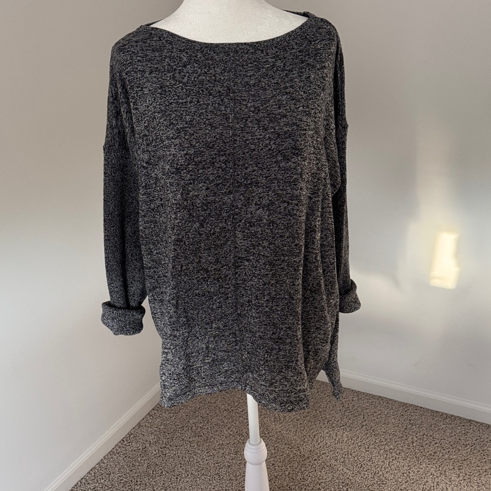 Style & Co. Charcoal Knit Top